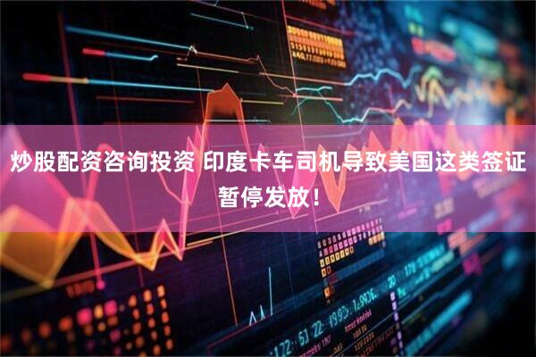 炒股配资咨询投资 印度卡车司机导致美国这类签证暂停发放！